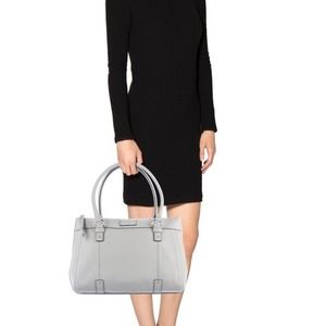 Kate Spade New York Berkshire Road Teegan Gray Leather Tote Bag